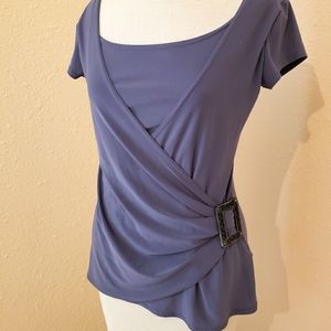 Jason Maxwell Grey Dress Top Size Medium